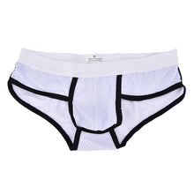 Men's Acrylic Mesh Low-Rise Briefs U Convex Bulge Pouch Underwear Underpants J4U66