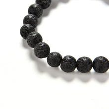 Men's Beaded Natural Stone Hand Of Fatima Bracelets S Golden Hamsa Lava Rock Bracelet J4U66