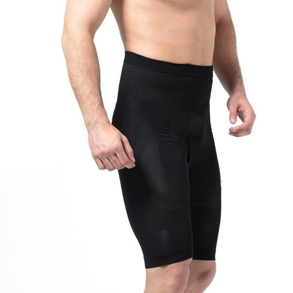 Men's Body Control Shaper Slimming Shortid Thigh Leg Pant Shapewear Underwear Bodysuit J4U66