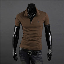 Men's Casual Tops Tee V Neck Polo Shirts Slim Fit Short Sleeve Clothes U-XXXL 10 Colors J4U66