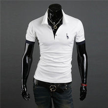 mens casual tops tee v neck polo shirts slim fit short sleeve clothes us m xxxl 10 colors J4U66