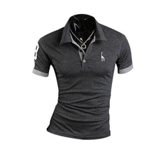 mens casual tops tee v neck polo shirts slim fit short sleeve clothes us m xxxl 10 colors J4U66