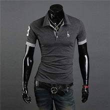 Men's Casual Tops Tee V Neck Polo Shirts Slim Fit Short Sleeve Clothes U-XXXL 10 Colors J4U66