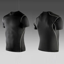 mens t-shirts top bodybuilding jersey swear quick dry tights tops J4U66
