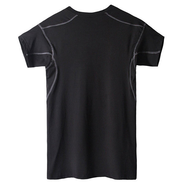 Men's S T-shirt Top Bodybuilding Jersey Swear Quick-dry Tights Tops J4U66