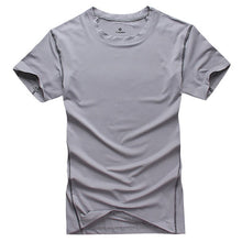mens t-shirts top bodybuilding jersey swear quick dry tights tops J4U66