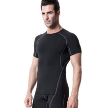 Men's Short Sleeve Compression S T-shirts Tees Base Layer Casual Tight Tops J4U66