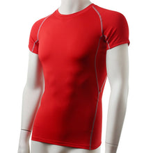 Men's Short Sleeve Compression S T-shirts Tees Base Layer Casual Tight Tops J4U66
