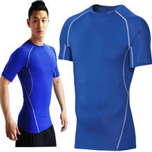 Men's Short Sleeve Compression S T-shirts Tees Base Layer Casual Tight Tops J4U66