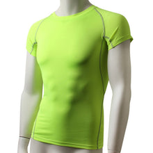 Men's Short Sleeve Compression S T-shirts Tees Base Layer Casual Tight Tops J4U66