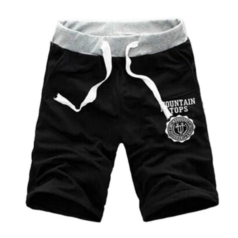 Men's Slim Short Trousers Casual Jogger Mens Gray Black Cotton Sweatpants Fitness Workout Shorts Homme M-XXXL J4U66