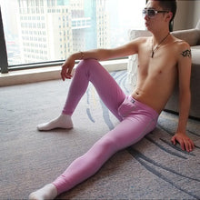 Men's Soft Long Johns Pants Warm Thermal Underwear Low Rise Underpants M L XL J4U66