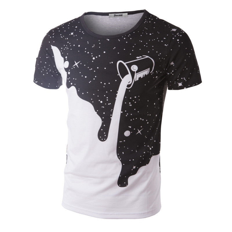 Men's 3D Designer Tees Shirt Short Sleeve T-shirts Milk Printed Cotton Plus Size Men Tshirt Homme J4U66