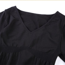mens long sleeve shapewear v neck thermal underwear warm male base layer shirt J4U66
