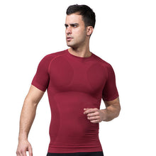 mens slimming body shaper tummy belly waist girdle cinchertee shirt underwear shapewear bodysuit J4U66