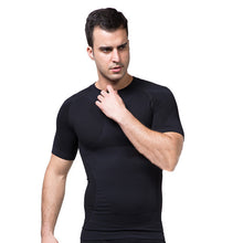 mens slimming body shaper tummy belly waist girdle cinchertee shirt underwear shapewear bodysuit J4U66