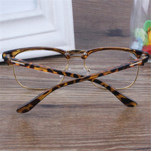 mens womens clear lens plastic nerd geek glasses eyeglasses goggles leopard J4U66