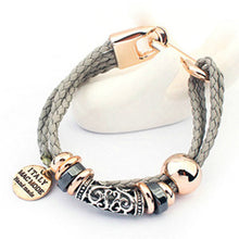 mens wrap multilayer leather bracelet braided rope jewelry accessories J4U66
