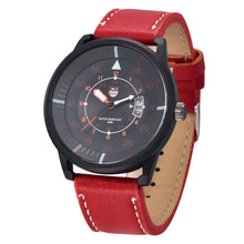 Military Leather Waterproof Date Quartz Analog Army Men's Quartz Wrist Watches J4U66