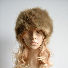 mink and fox fur ball cap hat for women wool hat beanies cap thick cap faux fur plus size warm hat J4U66