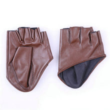 Mode Frauen PU-lederne Punk Halb Palm Finger Driving Dacning anzeigen HandschuheJFY66
