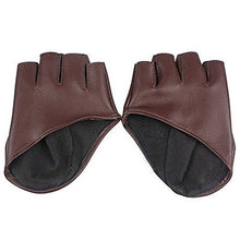 mode frauen pu lederne punk halb palm finger driving dacning anzeigen handschuhe J4U66