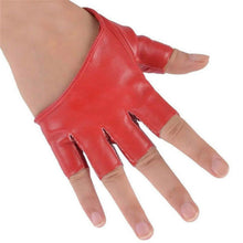Mode Frauen PU-lederne Punk Halb Palm Finger Driving Dacning anzeigen HandschuheJFY66