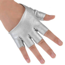 Mode Frauen PU-lederne Punk Halb Palm Finger Driving Dacning anzeigen HandschuheJFY66
