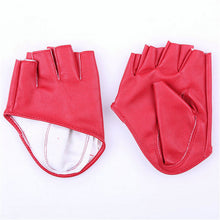 Mode Frauen PU-lederne Punk Halb Palm Finger Driving Dacning anzeigen HandschuheJFY66