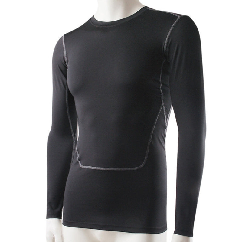 Moisture Wicking Mens Compression Base Layer Tight Tops Tee Shirt Under Skin Long Sleeve Trainning Fitness S Gear J4U66