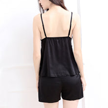 sexy black satin sleepwear women lace nightwear backless lingerie night short sets ladies nightgown plus size nighty J4U66