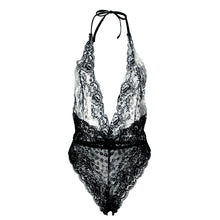 sexy lingerie eye mask deep v neck perspective sleepwear lace bodysuit sexy underwearcatsuit negligee for women J4U66