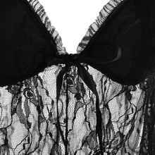 sexy lingerie set temptation sleepwear black padded bra top underwear transparent costume for woman erotic suit g-string J4U66