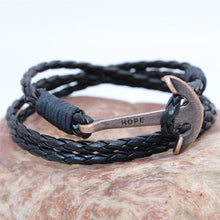 MultiLayers PU Leather Bracelet Men Anchor Bracelets For Women Best Friend Gift Jewelry S  J4U66