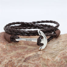MultiLayers PU Leather Bracelet Men Anchor Bracelets For Women Best Friend Gift Jewelry S  J4U66