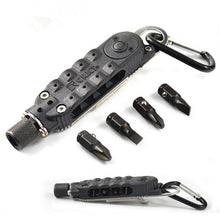 Multifunction Small Screwdriver Sets Mini EDC Tools Pocket Keychain Screwdriver With Phillips Slot Hex Screwdriver + LED Light J4U66