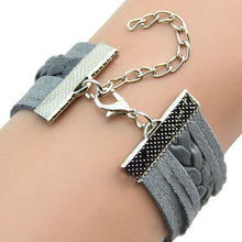 Multilayer Braided Bracelets Hope Letter Charm Bracelet Woven Faux Leather Bracelet & Bangle For Women J4U66