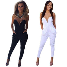 NEW Jumpsuit Womens Ladies V Neck Sleeveless Bodycon Rompers Trousers Clubwear J4U66