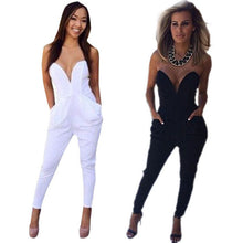 NEW Jumpsuit Womens Ladies V Neck Sleeveless Bodycon Rompers Trousers Clubwear J4U66
