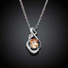 silver pendant insets peach collares charms fspn010 J4U66