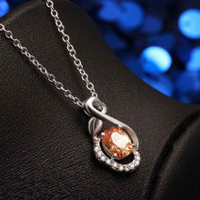 silver pendant insets peach collares charms fspn010 J4U66