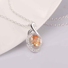 silver pendant insets peach collares charms fspn010 J4U66