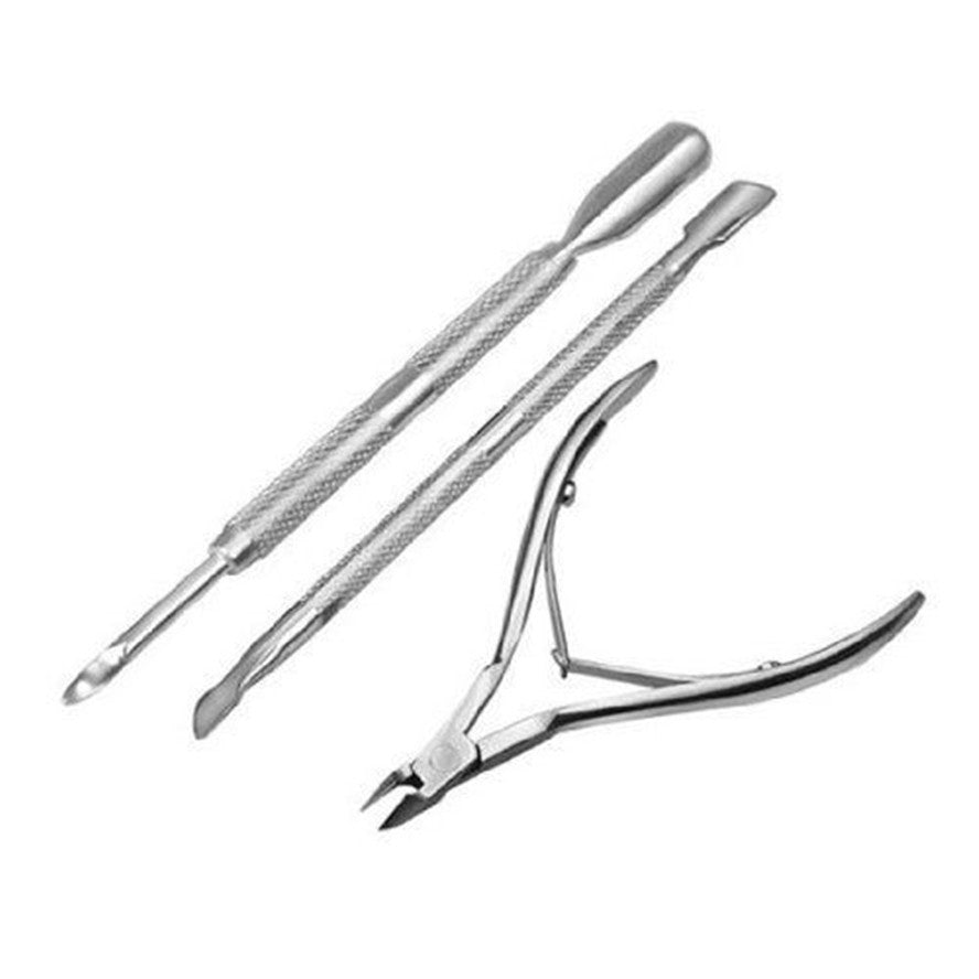 Nail Art Stainless Steel manicure Cuticle nipper solingen Spoon Pusher Remover Cutter Nippers Clipper File Trimmer Manicure Tool J4U66