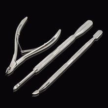 Nail Art Stainless Steel manicure Cuticle nipper solingen Spoon Pusher Remover Cutter Nippers Clipper File Trimmer Manicure Tool J4U66