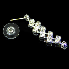 Necklace + Earrings Silver Prom Wedding Jewelry Bridal Crystal Rhinestone Necklace Earring For Women s J4U66