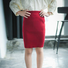 New 1-5Years Girls Kids Elastic Waist Skirts Solid A Line Skater Knit Mini Skirt  J4U66
