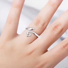 elegant cute Snake ruby Silver Plated cool jewelry Open-end Rings for women J4U66