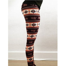 Women's Nordic Deer Snowflake Knitted Leggings Pants Elastic Lady's Leggings Multiple color 8 Styles J4U66