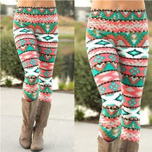 Women's Nordic Deer Snowflake Knitted Leggings Pants Elastic Lady's Leggings Multiple color 8 Styles J4U66