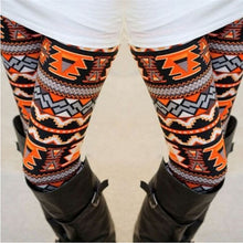 Women's Nordic Deer Snowflake Knitted Leggings Pants Elastic Lady's Leggings Multiple color 8 Styles J4U66